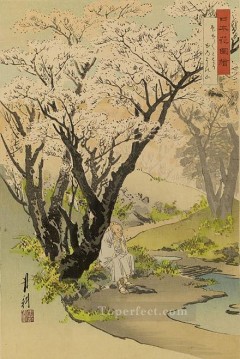  gekko art painting - nihon hana zue 1892 Ogata Gekko Ukiyo e